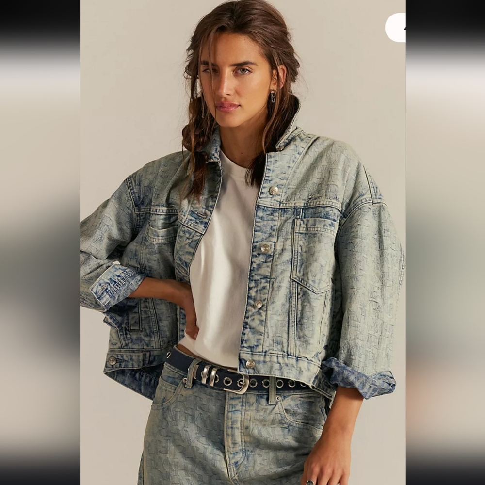 Free People We The Free Opal Swing Jacket In Letters Wash